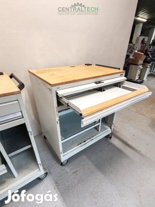 Garant GridLine Számítógépes munkaállomás gurítható IT, Ajtók nélkül!