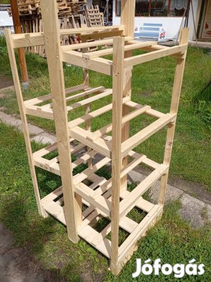 Garázs- kamra- piaci kétoldalas tároló- kínáló polc állvány