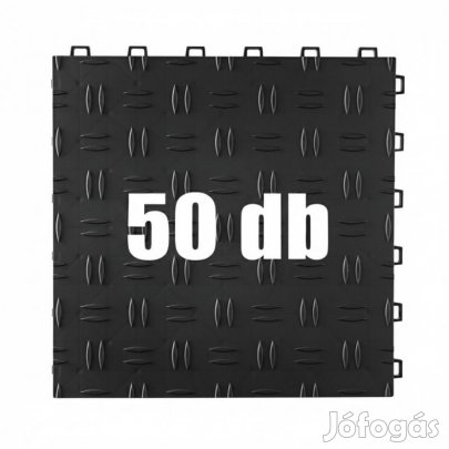 Garázscsempe garázspadló burkolólap 30,5x 30,5 cm (4,2 m2) 50db fekete