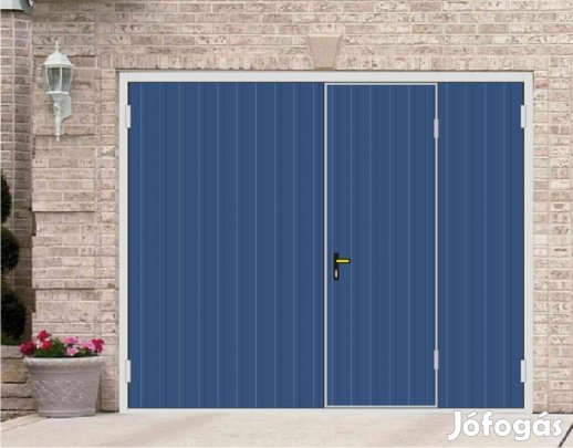 Garázskapu KL Kétszárnyú F kék, Szebj, Fny253/222, FB T7 ingyenes szál