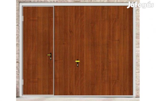 Garázskapu KL billenő v. mogyoró/ T7FB, Szebb,,Fny 250 x 220 ingyenes