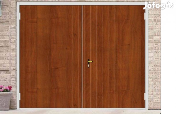 Garázskapu KL kétszárnyas kapu, s. mogyoró, Fny400/300 /T7F ingyenes s