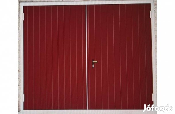 Garázskapu KL kétszárnyú, MA S. meggy /FB T7, 250/220 széles x magas i