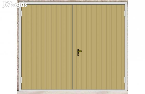 Garázskapu KL kétszárnyú, homok/ T7-FB, Fny400/300 ingyenes szállítás,