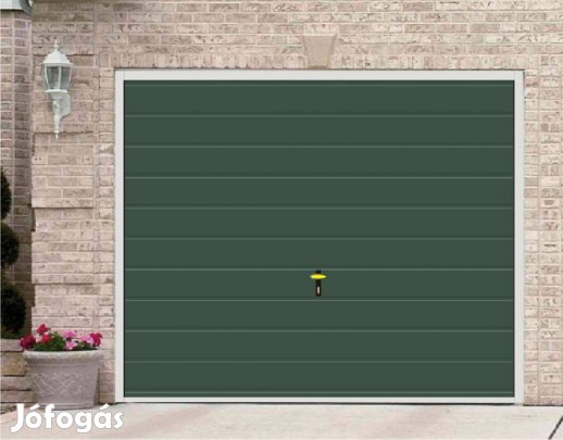 Garázskapu Kló, Típus: B,AJ, H, matt s zöld VB20 SZIG, KM, 250/220 fal