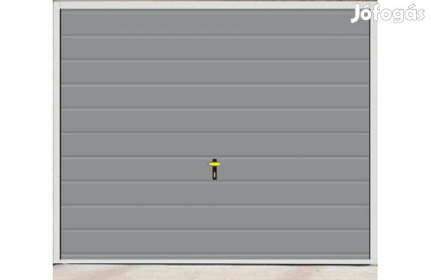 Garázskapu PR1004 billenő, fényes ezüst, opciókkal., V20, 20 cm vízszi