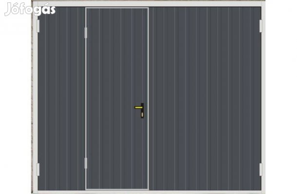 Garázskapu PR, Kló kétszárnyú, sötét szürke,fényes, sok opcióval, sze