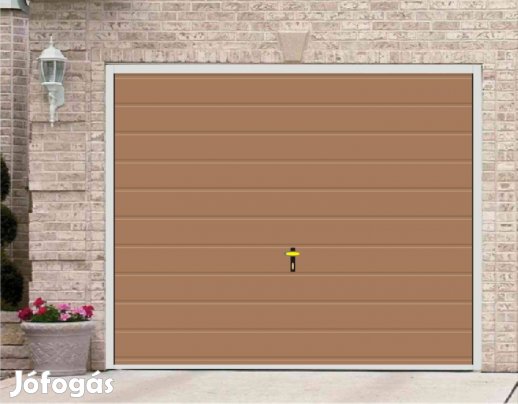 Garázskapu PR billenő, faerezetű winchester tölgy szín, opciókkal, V20