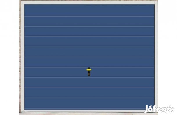 Garázskapu PR billenő, fényes kék szín, opciókkal., V20, 20 cm vízszin
