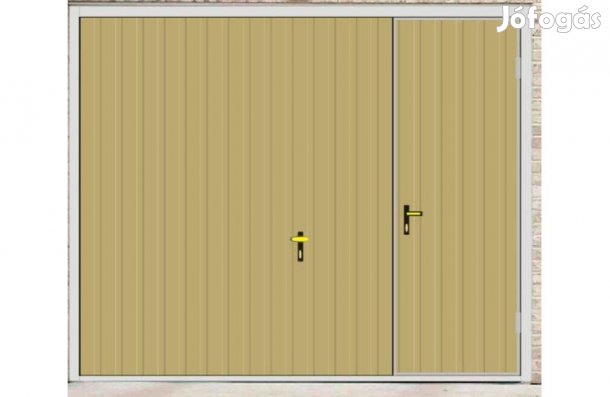 Garázskapu PR billenő, homok fényes szín, sok opciót tartalmaz., sze