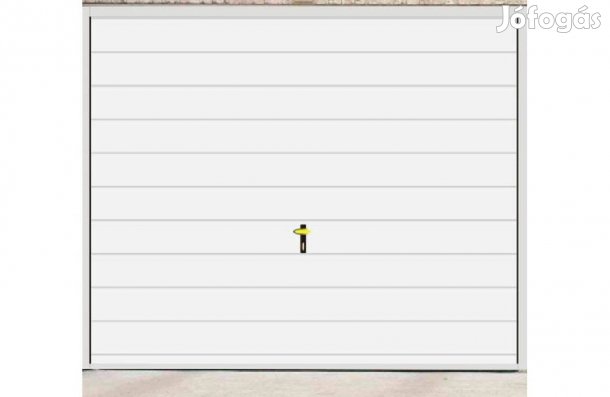 Garázskapu PR billenő, matt fehér, opciókkal., V20, 20 cm vízszin