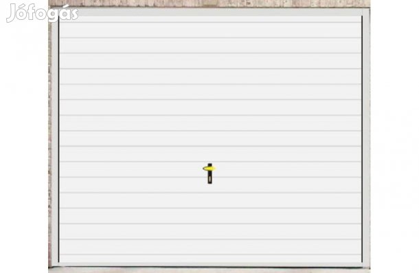 Garázskapu PR billenő, matt fehér szín, opciókkal., T7, 11 cm vízszint