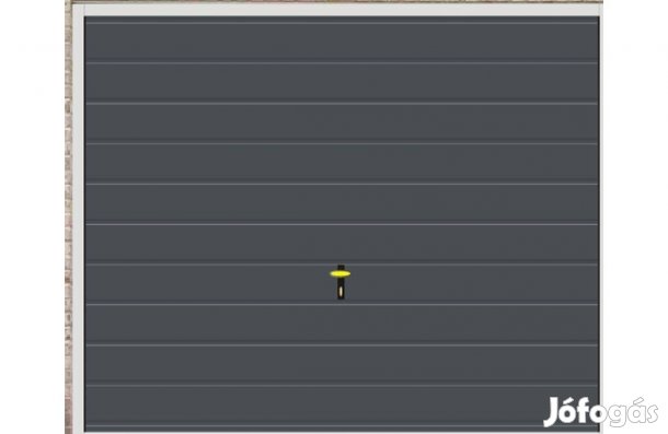 Garázskapu PR billenő, matt sötét szürke szín, opciókkal., V20, 20 cm