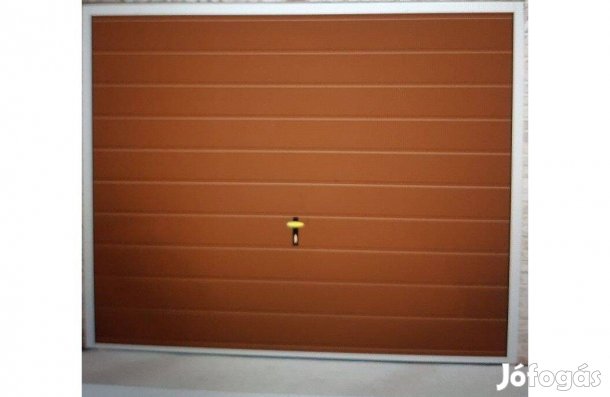 Garázskapu PR billenő, matt világos barna szín, opciókkal, V20, 20 cm