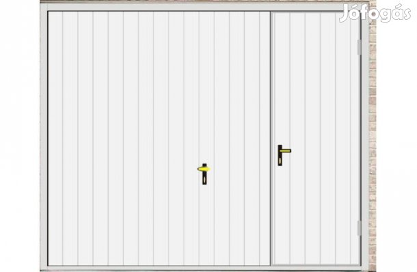 Garázskapu PR billenő, sok opciót tartalmaz., matt fehér szín, személy