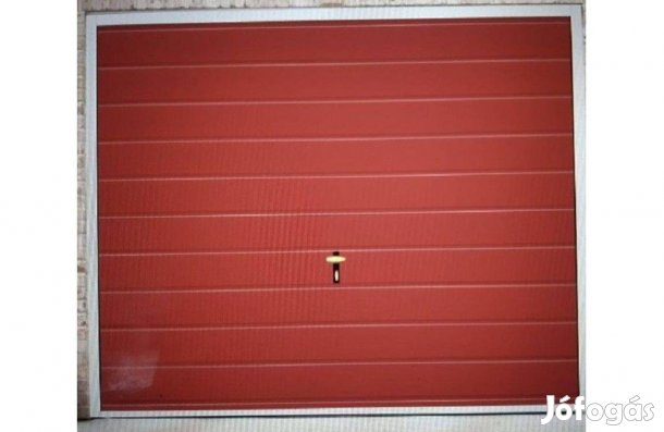 Garázskapu PR billenő, sok opciót tartalmaz., matt világos meggy szín,