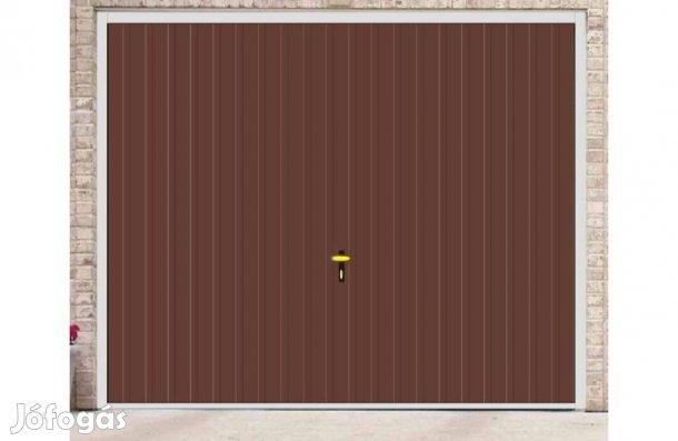 Garázskapu PR billenő, sötét barna matt szín , T7, 11 cm függőleges b