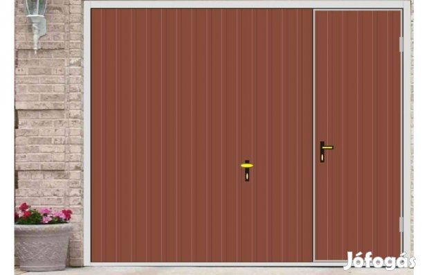Garázskapu PR billenő,fényes világos barna szín, sok opcióval., FB,T7,