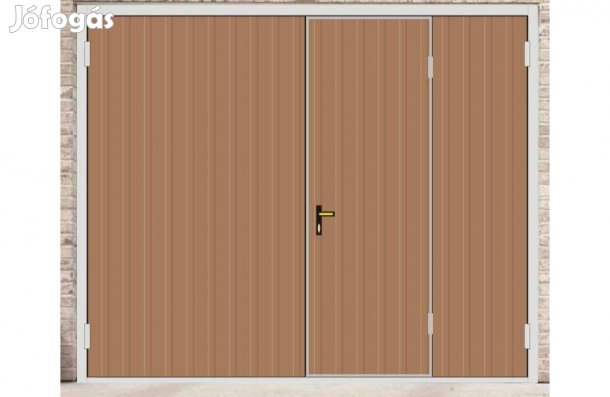 Garázskapu PR kétszárnyú, faerezetű winchester tölgy szín, sok opciót