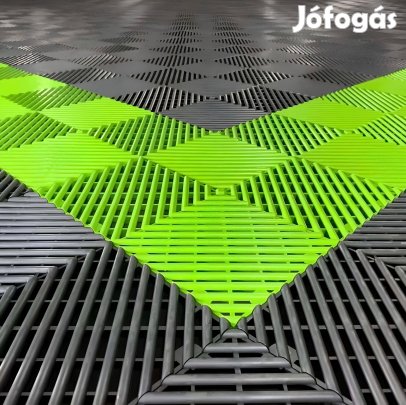 Garázspadló (Új) műanyagpadló, vízelvezető, grill 40x40