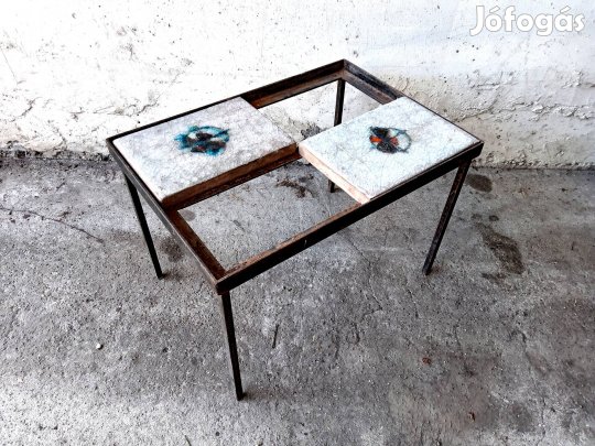 Garázsürítés ! retro kov.vas kisasztal 