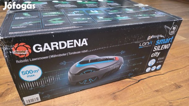 Gardena Smart Sileno City500 robotfűnyíró eredeti bontatlan csomagban