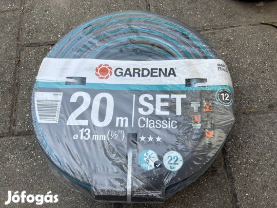 Gardena locsolótömlő + szórófej + csatlakozók