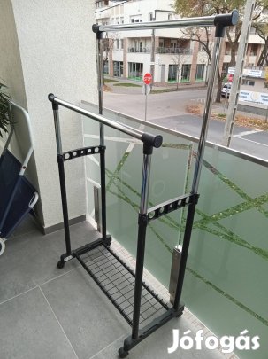 Gardrób állvány két részes, újszerű állapotban,az új ár 30%-áért!