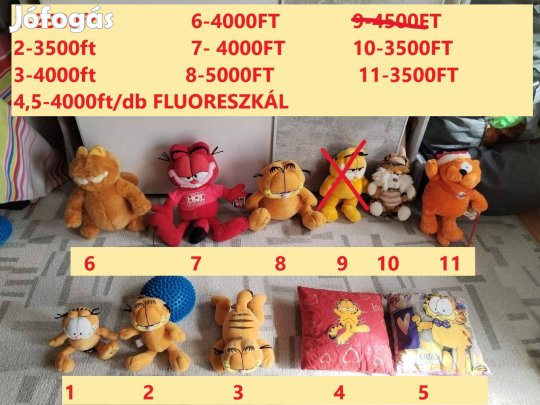 Garfield Plüss És Párna