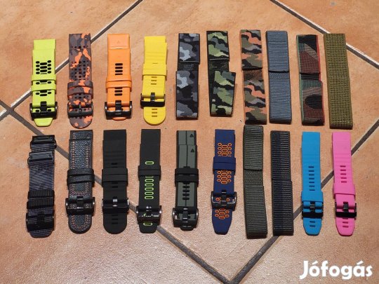 Garmin óraszíjak eladók, 26, 22 és 20mm-es méretben