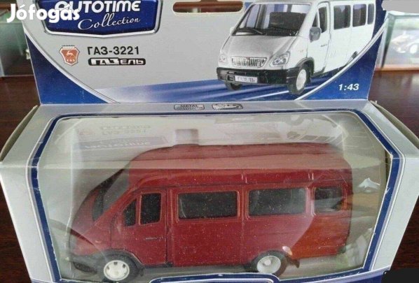 Gaz 3221 piros köroblakos Gazella kisauto modell 1/43 Eladó