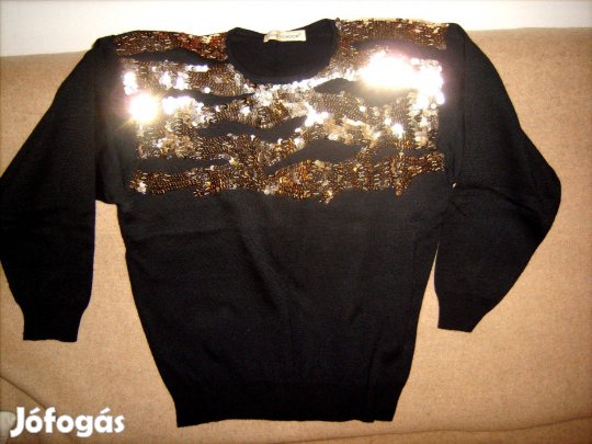 Gazdagon flitterezett "Louis London" alkalmi pulóver