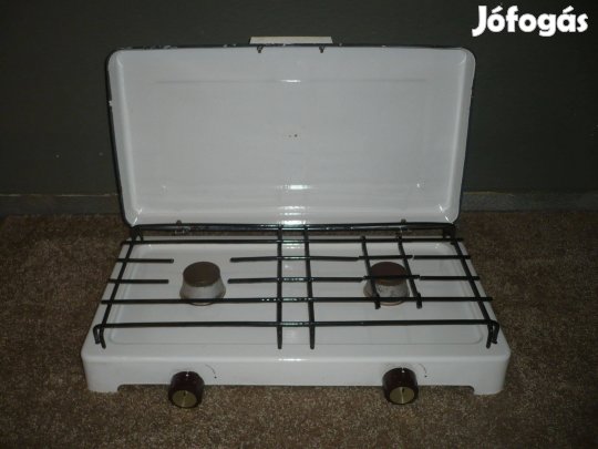 Gázrezsó, új nem használt kétégős asztali gázrezsó