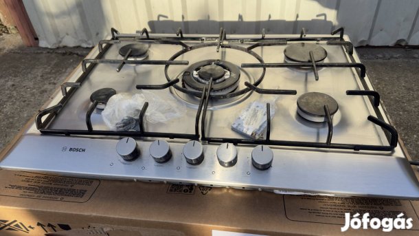 Gáztűzhely 5 égős beépíthető Bosch 