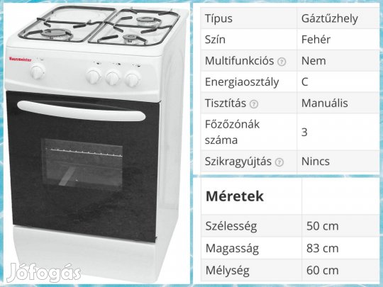 Gáztűzhely hausmaister 5003