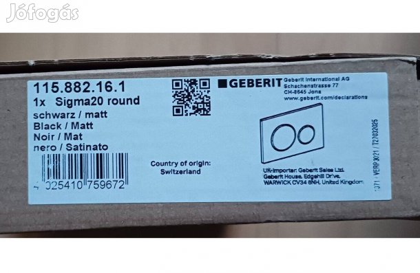 Geberit Delta 50 nyomólap fényes króm 115.119.21.1 eladó!