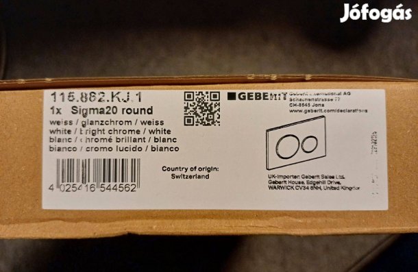 Geberit Sigma20 nyomólap 115.882.KJ.1 eladó!