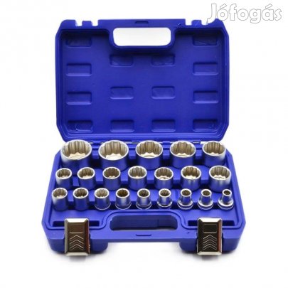 Geko 21 részes 12 szögű dugófej készlet 8-36 mm 1/2"