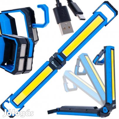 Geko Összecsukható műhelylámpa mágnesekkel, LED COB, 10W, 4000mAh, 100