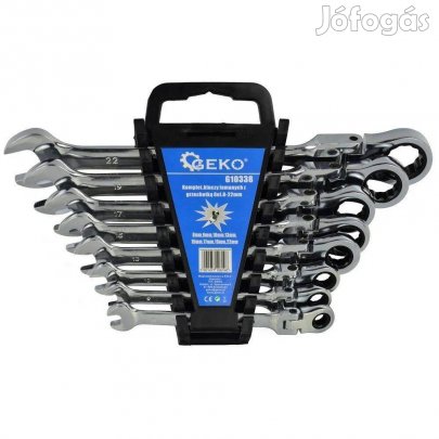 Geko csuklós racsnis csill-vill. készlet 8-22mm