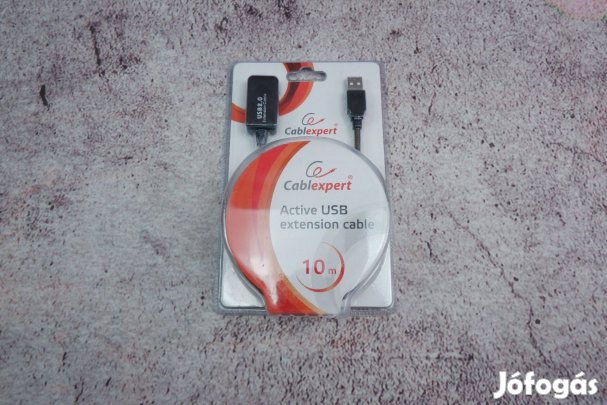 Gembird aktív USB kábel hosszabító UAE-01-10M Új!