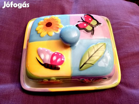 Genialo német kerámia kézműves vajtartó