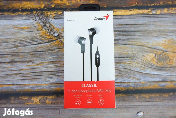 Genius HS-M228 gumiharangos fülhallgató HS-M228 Új!!