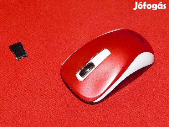 Genius NX-7010 Blueye vezeték nélküli, piros-fehér egér, 1200 DPI