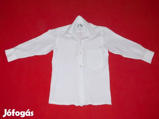 Gentry fehér, hosszú ujjú ünneplős, ing, 116-122-es, 29-30-as