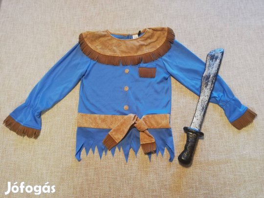 George 5-6 év( 110-116) kisfiú indián felső műanyag karddal
