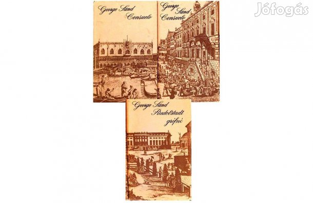 George Sand írónő 3 kötet könyv Hibátlan! Folytatásos, romantikus