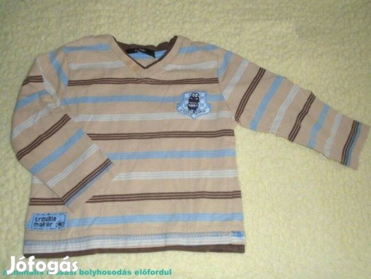 George csíkos hosszú ujjú felső 12-18 hó (méret 86) barna