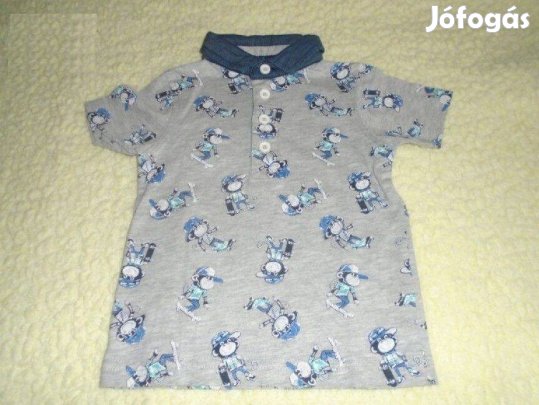 George majom mintás galléros póló 9-12 hó (méret 80)