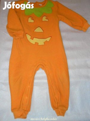 George narancssárga színű polár rugdalózó 12-18 hó (méret 86)